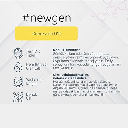 Newgen Coenzyme Q10 & C Vitamini  Losyon 250 ML