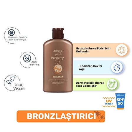 Angie Sun Bronzing Oıl Bronzlastırıcı Yağ 200 ML (Vegan)