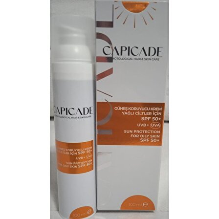 Capicade SPF50+ Güneş Korucuyu Kremi-Yağlı Ciltler IÇIN100 ml