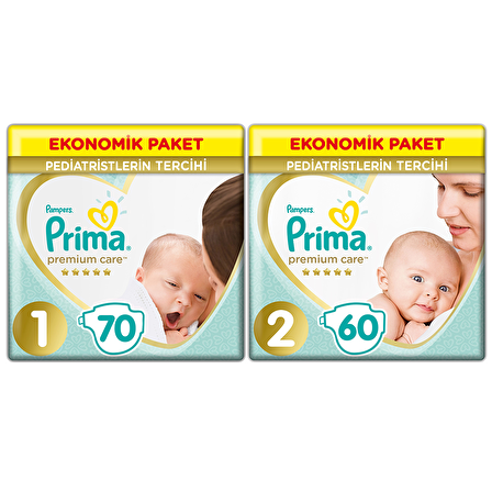 Prima Premium Care 44958 Numara Yenidoğan 130'lu Bel Bantlı Bez