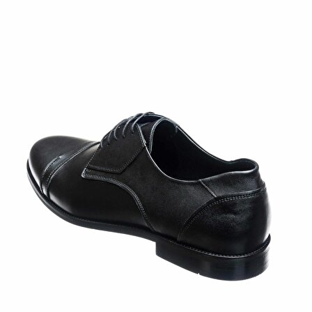 US190508 Siyah Analin Üst Kalite El İşçiliği Erkek Ayakkabısı