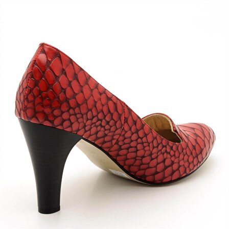 1952 Kırmızı Anakonda Büyük Numara Bayan Ayakkabısı