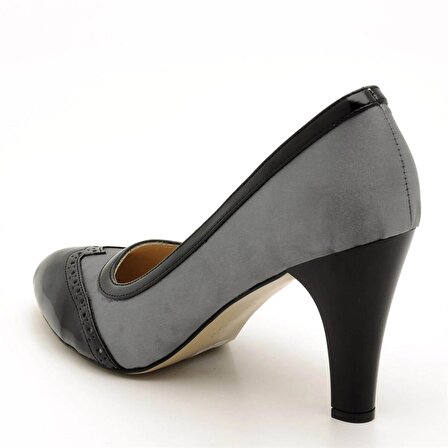 1954  siyah Büyük Numara Kadın Ayakkabıları
