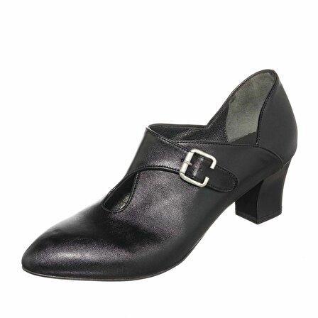 KDR1065 Siyah Büyük Numara Kadın Ayakkabı Rahat Geniş Kalıp Yeni Model