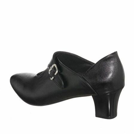 KDR1065 Siyah Büyük Numara Kadın Ayakkabı Rahat Geniş Kalıp Yeni Model