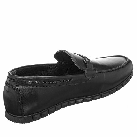N7143 Siyah Dana derisi Rahat şık ve estetik kalıp kauçuk taban 4 mevsim Büyük numara erkek ayakkabısı