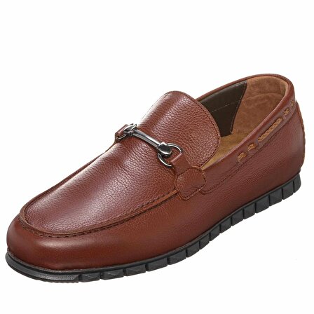 N7143 Kahve Dana derisi Rahat şık ve estetik kalıp kauçuk taban 4 mevsim Büyük numara erkek ayakkabısı