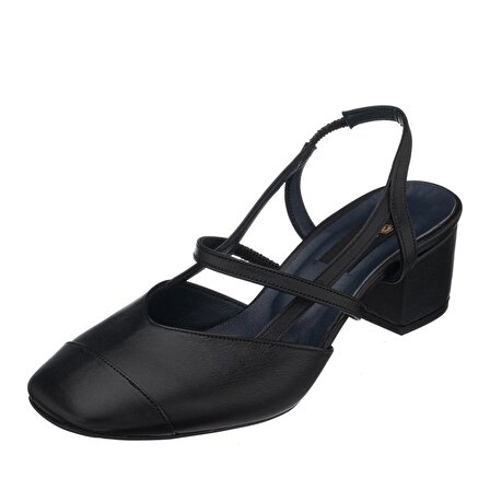 LTF00141 Siyah  Kısa Topuk terlik sandalet jurdan rahat geniş kalıp özel seri büyük numara topuklu ayakkabı