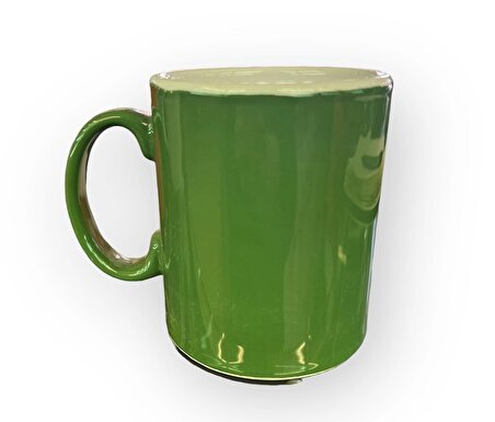 Porselen Baskılı Kupa - Yeşil