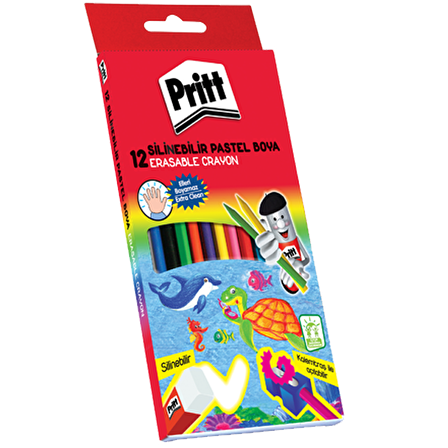 Pritt Mum Pastel Boya Crayon Karton Kutu Silinebilir 12 Renk 1433960