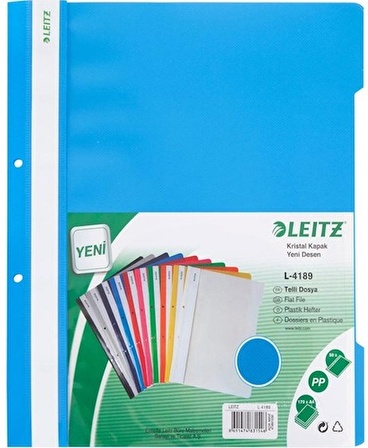 LEITZ TELLİ DOSYA L-4189 AÇIK MAVİ 10 LU