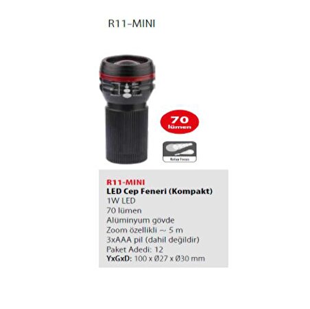 Ceta Form R11-MINI LED Cep Feneri (Kompakt)