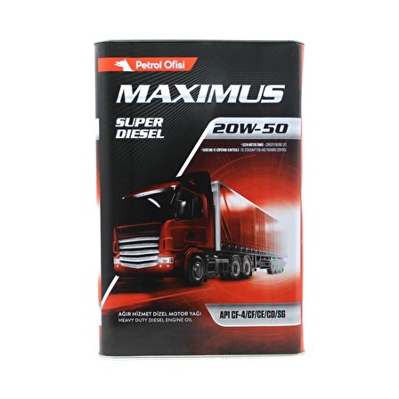 Petrol Ofisi Maximus Super Diesel 20W-50 16 Kg Dizel Motor Yağı