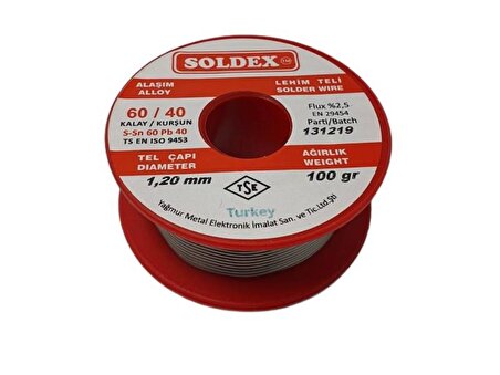 Soldex 100Gr 1.2mm 60/40 Lehim Teli