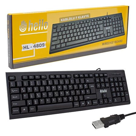 Hello HL-4809 Standart USB Türkçe F Klavye