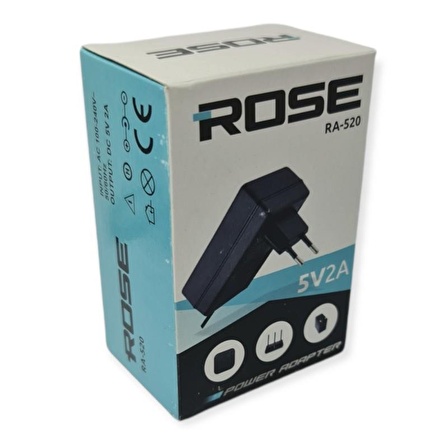 ROSE DC 5Volt 2Amper Adaptör 5.5x2.5mm Jak Fişli