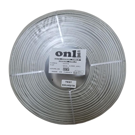 Onli 2+1 0.22mm CCTV Kamera Kablosu 250Metre Yerli İmalat