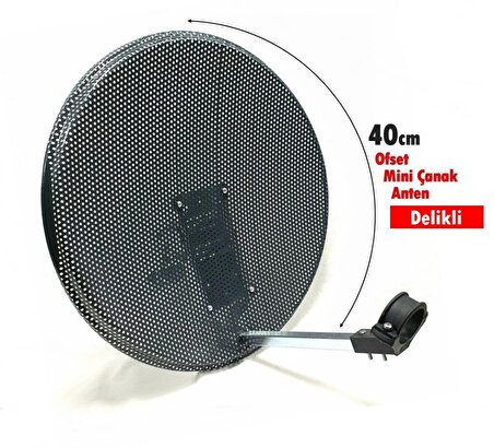 Antenci 40cm Delikli mini Çanak Anten + Next Tekli LNB