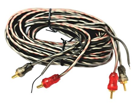 ROSE 2RCA-2RCA 5Metre Oto Amfi Kablosu Silikon