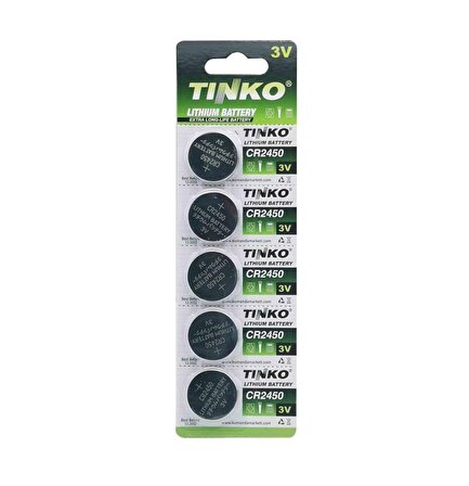 TINKO CR2450 3V Lithium Pil - 5Li Blister Paket