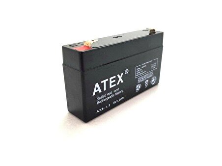 ATEX 6V 1.3A Bakımsız Kuru Akü 98x25x52mm