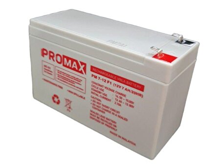 Energy Promax Eco 12V 7Ah Bakımsız Kuru Akü