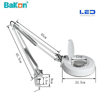 Bakon BK500C LED 15X Akrobat Büyüteç