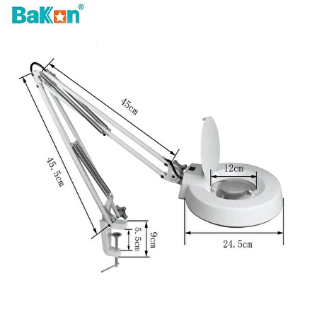 Bakon BK500C LED 20X Akrobat Büyüteç