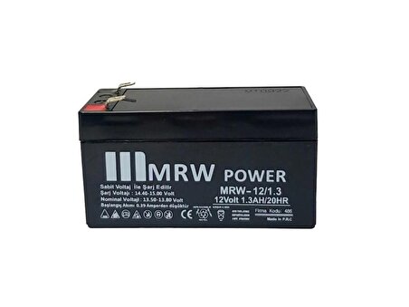 MRW Power 12Volt 1.3Amper Akü 12V 1.3AH
