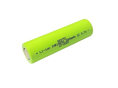 SERTEC 18650 3.7V 2200mAh 1C Lion Şarjlı Pil Başlıksız - 1Adet