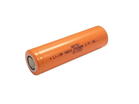 SERTEC 18650 3.7V 2000mAh 10C Lion Şarjlı Pil Başlıksız - 1Adet