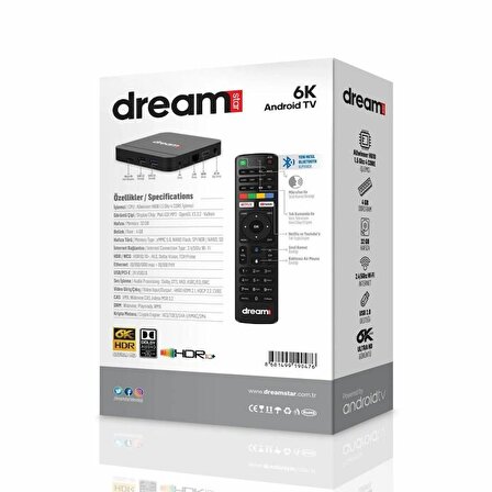 Dreamstar i4 6K Android Tv Box 4gb Ram 32GB Hafıza Android 12