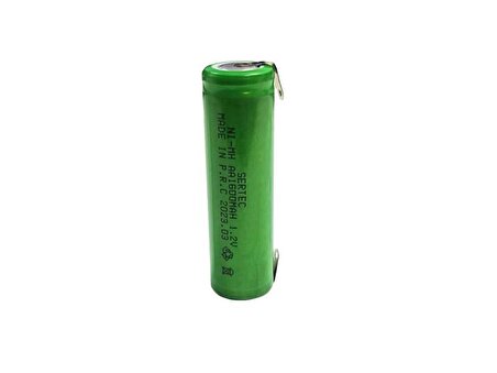 Sertec 1.2Volt 1600mAh AA Ni-MH Şarjlı Kalem Pil Puntolu - 1Adet