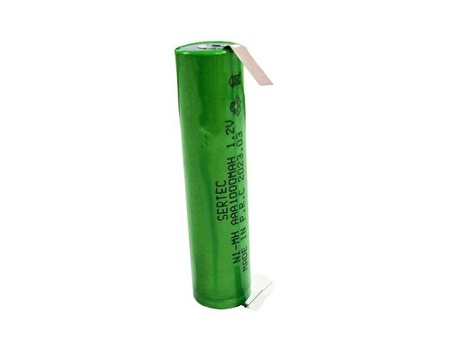 Sertec AAA 1.2Volt 1000mAh Ni-MH ince Şarjlı Kalem Pil Puntolu 1Adet