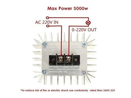 electroon AC 220V 5000W Motor Dimmer Hız Kontrol Kartı