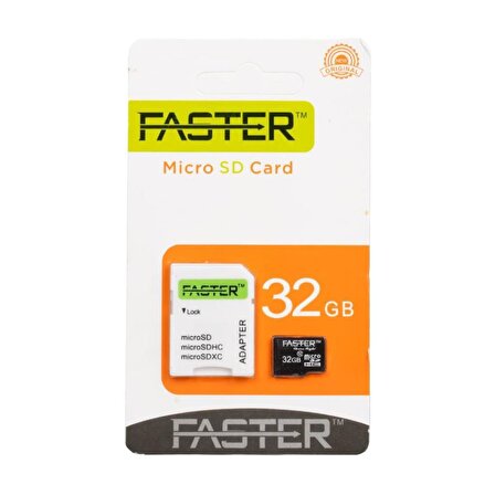Faster 32Gb Micro SD Hafıza Kartı