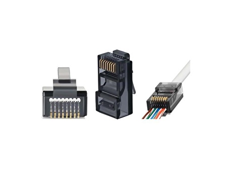 TRKLink EZ RJ45 CAT6 Konnektör Siyah 100Adet