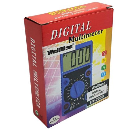 Wellhise DT-700D Geniş Ekran Işıklı Multimetre