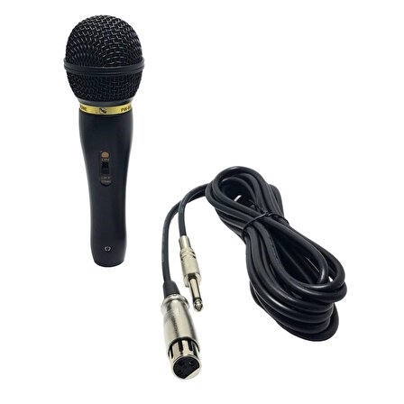 Pawer PW-800 Profesyonel El Tipi Mikrofon 5mt Kablolu