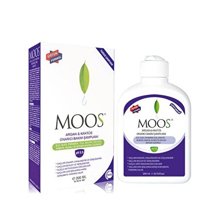 Moos Tüm Saçlar İçin Onarıcı Argan Yağlı Şampuan 200 ml