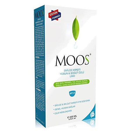 Moos Sivilce Karşıtı Yosun & Söğüt Özlü Likid Temizleyici 200 ML.