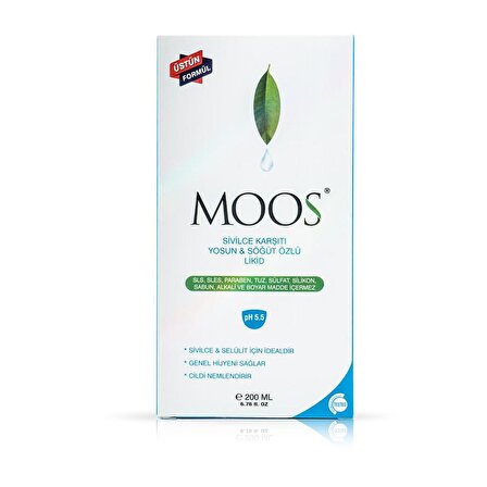 Moos Sivilce Karşıtı Yosun & Söğüt Özlü Likid Temizleyici 200 ML.