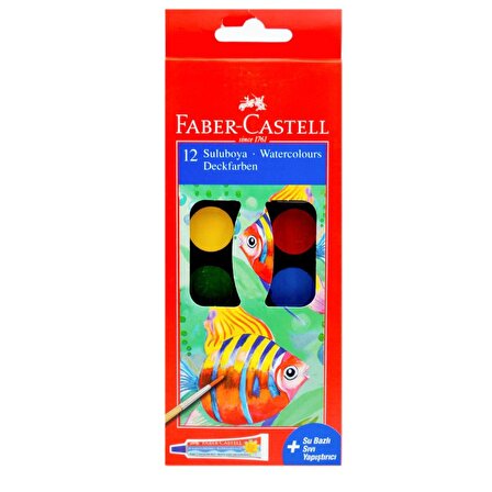 Faber Castell 4 lü Boyama Seti 12 li Kuru + Keçeli + Pastel + Sulu Boya + Sıvı Yapıştırıcı