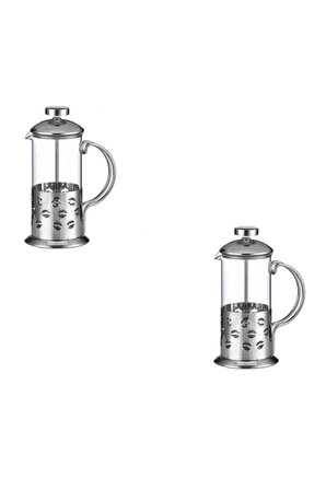 French Press Bitki Çayı Bardağı 2 Adet 350 Ml Paslanmaz Çelik