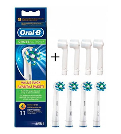 Oral-B Cross Action 4'lü Şarjlı Diş Fırçası Yedeği