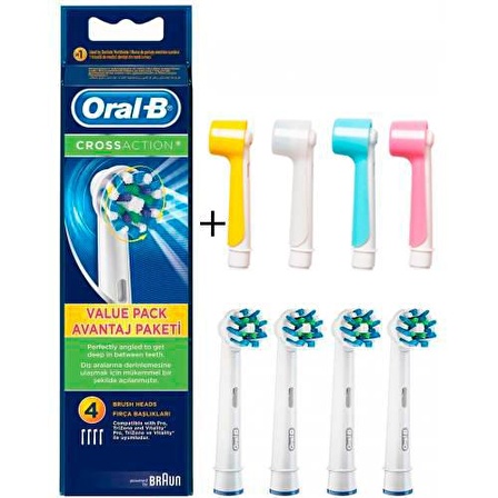 Oral-B Cross Action 4'lü Şarjlı Diş Fırçası Yedeği