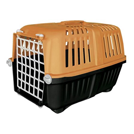 Markapet Sert Plastik Kedi Köpek Taşıma Çantası 28 X 44 X 32 cm Turuncu Siyah