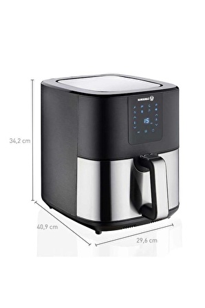 Korkmaz A888 6.2 lt Yağsız Airfryer Siyah