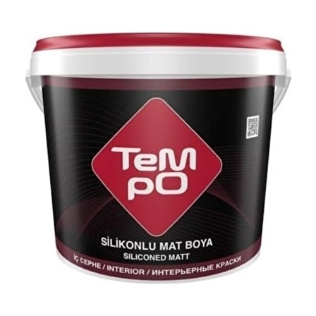 Tempo Silikonlu Mat Plastik Iç Cephe Duvar Boyası 10 kg Açık Mavi