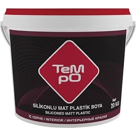 Tempo Silikonlu Mat Plastik Iç Cephe Duvar Boyası 20 kg Iğde